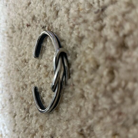 Silver Tone Knot Bangle Bracelet